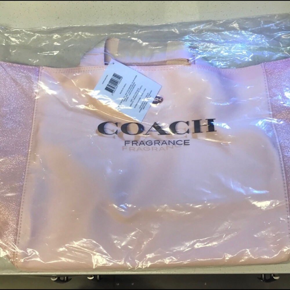 1 LEFT 💖 COACH Pink Glitter Canvas Tote - Picture 5 of 7
